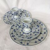 Breakfast coquetiers and porcelain plates