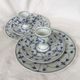 Breakfast coquetiers and porcelain plates