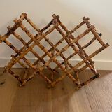 Range foldable bottles in vintage bamboo / rattan