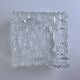 Square ceiling light or wall light in molded glass from the 70s