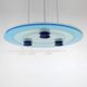 Pendentif Aurora Blue de l'ère spatiale par Arteluce, Perry King et Santiago Miranda,