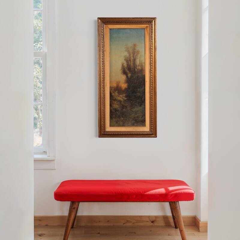 Italian painting signed Marko forest landscape from 19th century