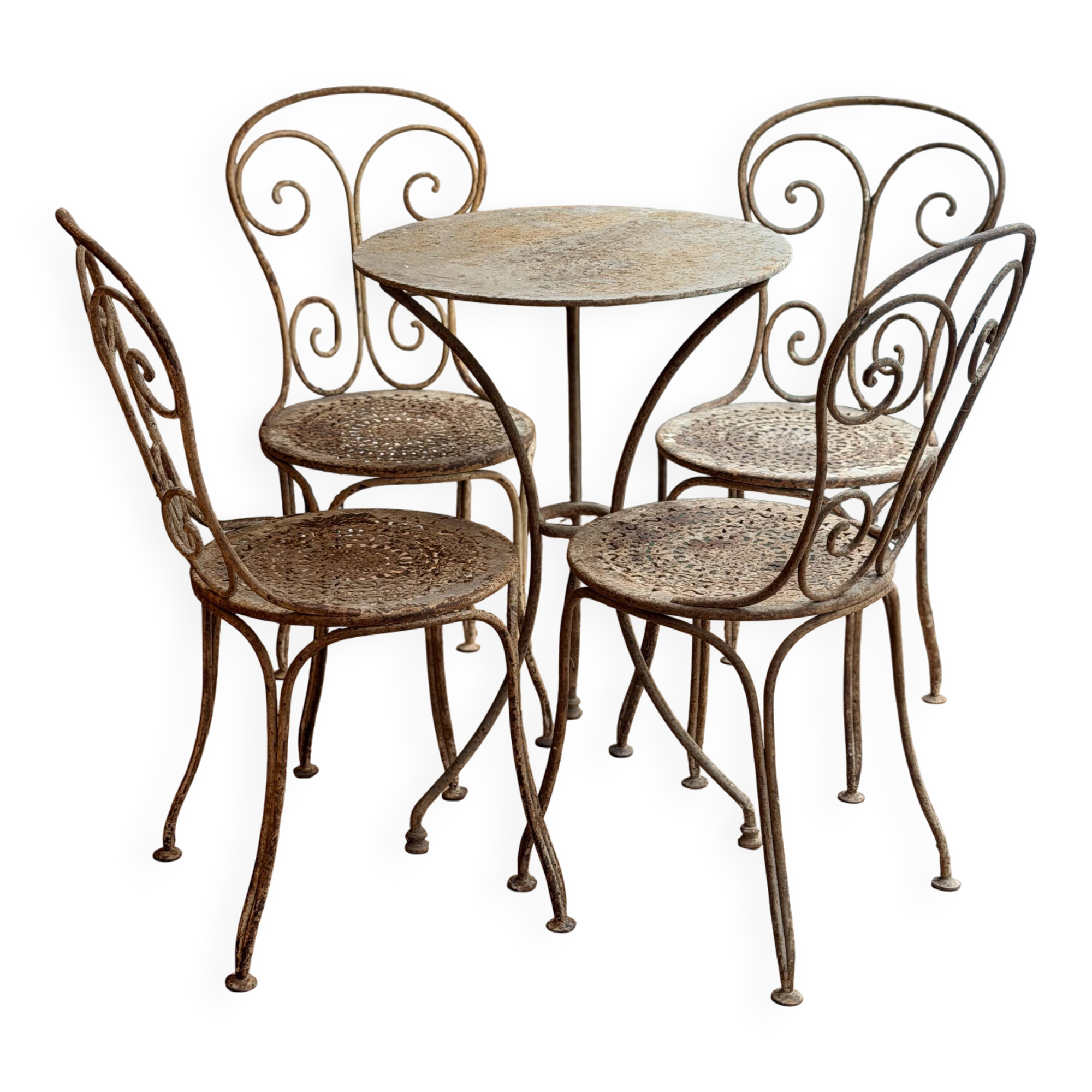 Garden furniture in wrought iron – 19th century, around 1880