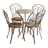 Garden furniture in wrought iron – 19th century, around 1880