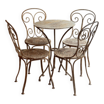 Garden furniture in wrought iron – 19th century, around 1880