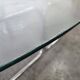 XL vintage glass coffee table with chrome frame