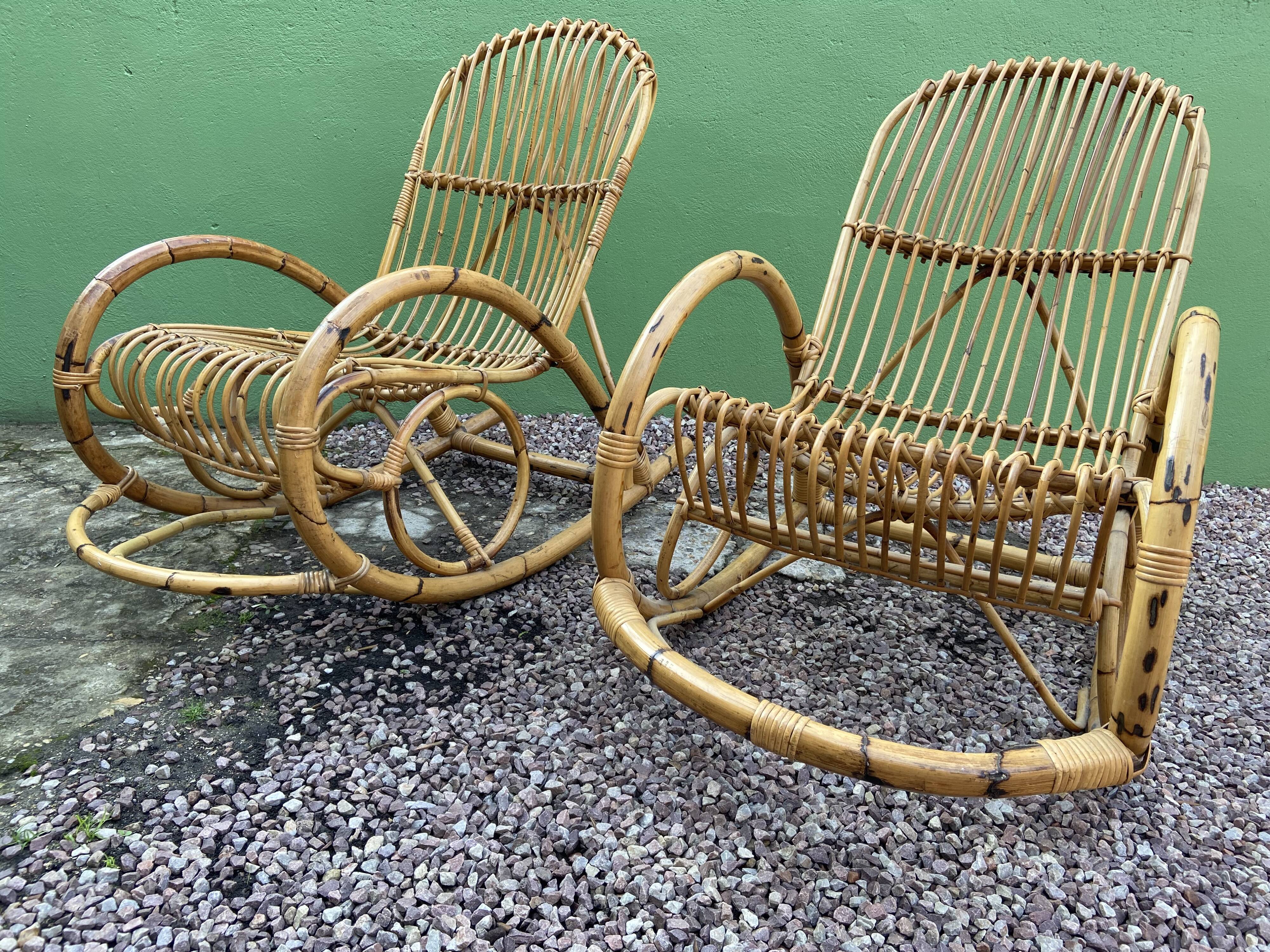 Rocking chair rattan