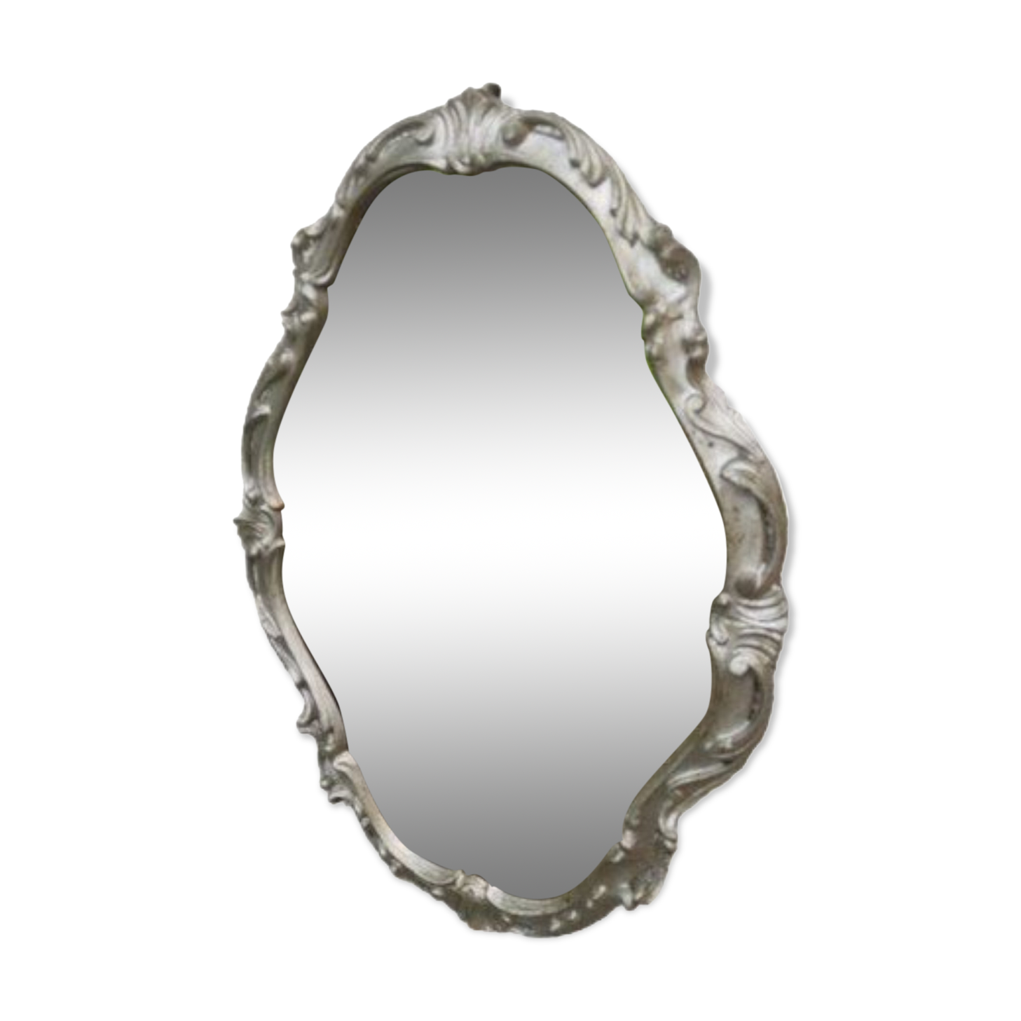 Silver art deco mirror