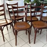 Suite 6 chaises de Bistrot vintage années 1960