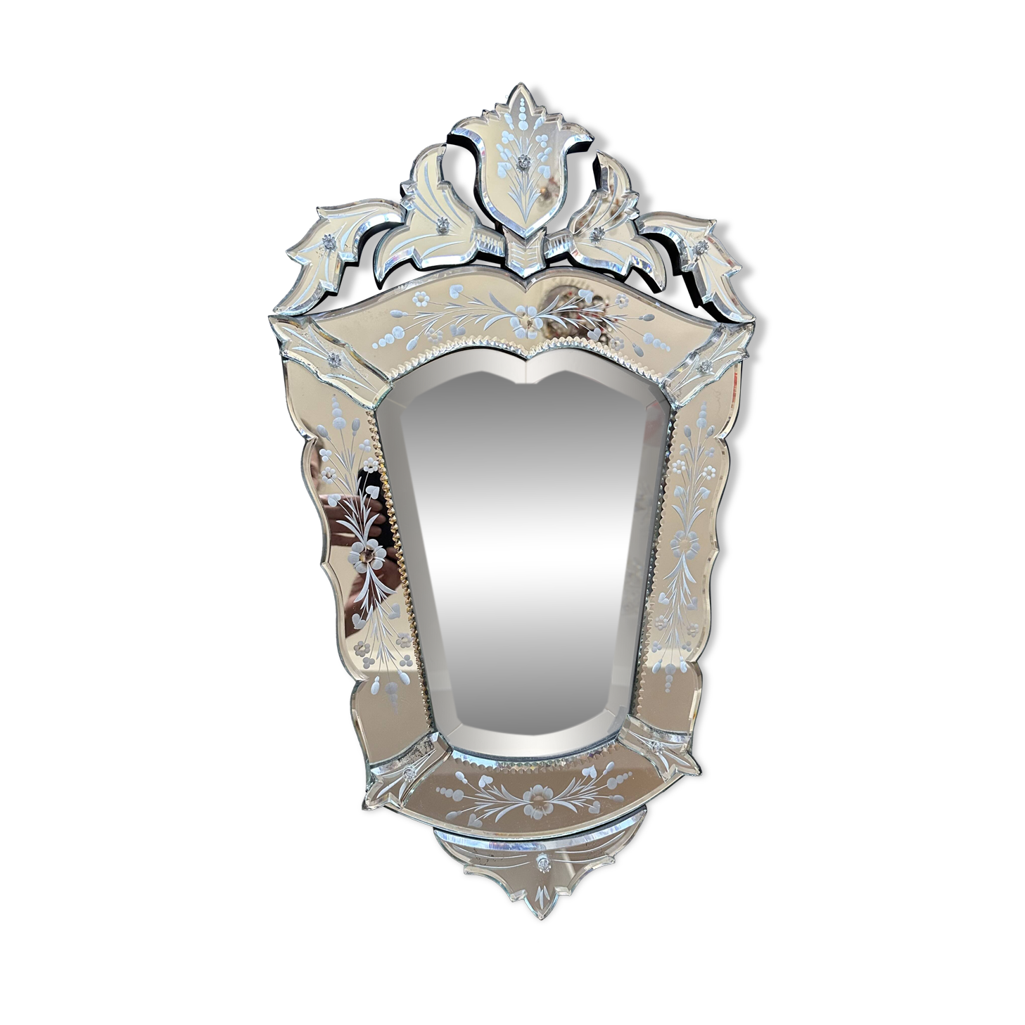 Venetian mirror made of Murano glass, early 20th century.