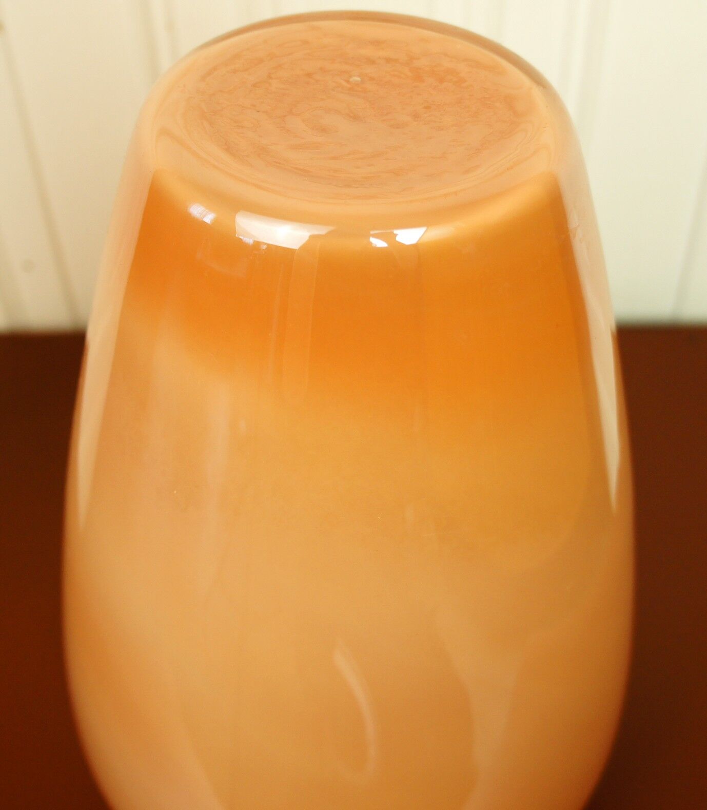 Iridescent blown glass vase