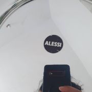 Alessi Ettore Sottsass / Serving plate stainless steel 18/10 and gold NG5100