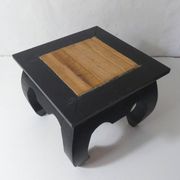 petite table d'appoint porte plante en bois massif