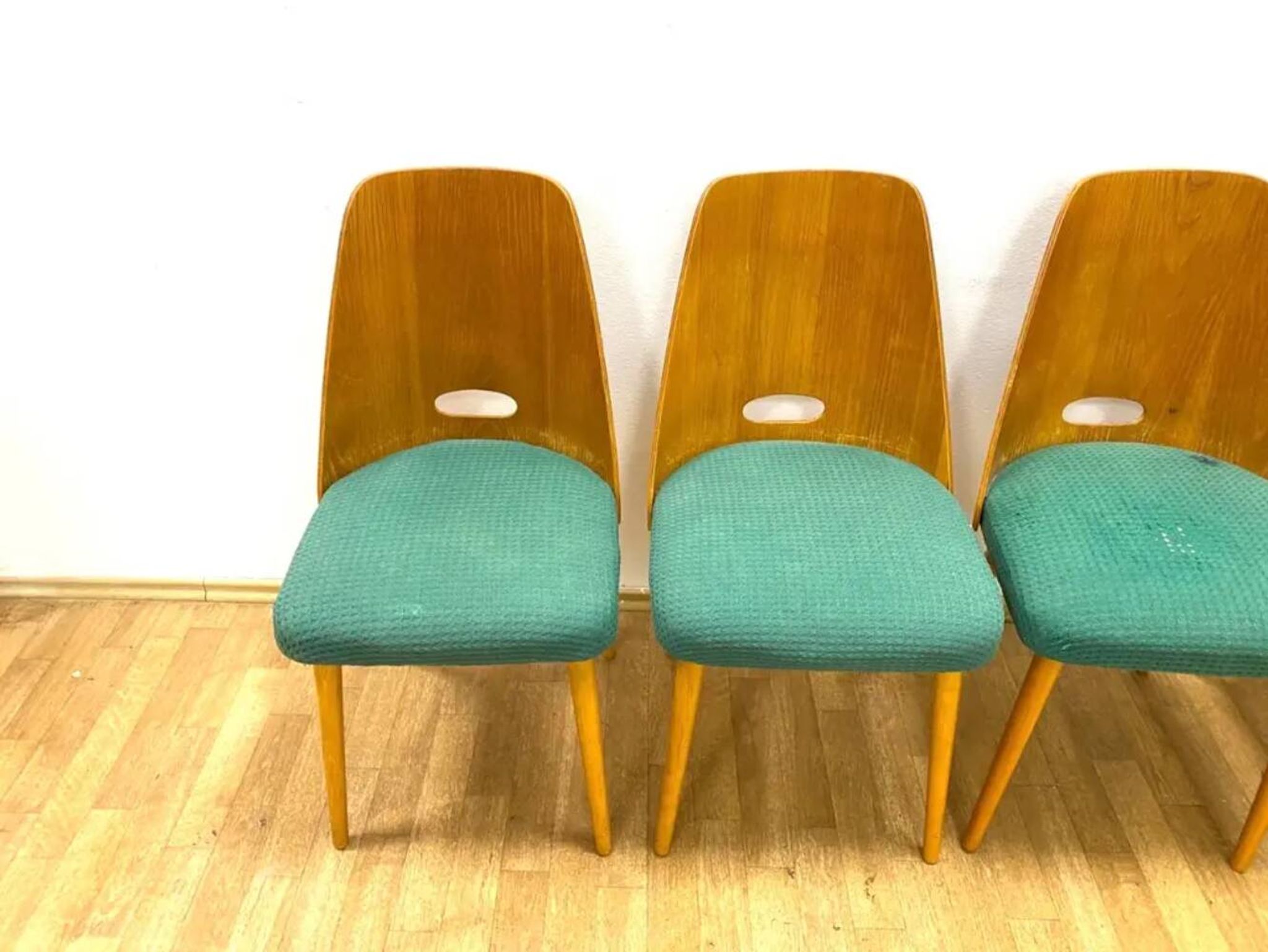 Set of 4 retro chairs, Brussels style, 1964, Czechoslovakia