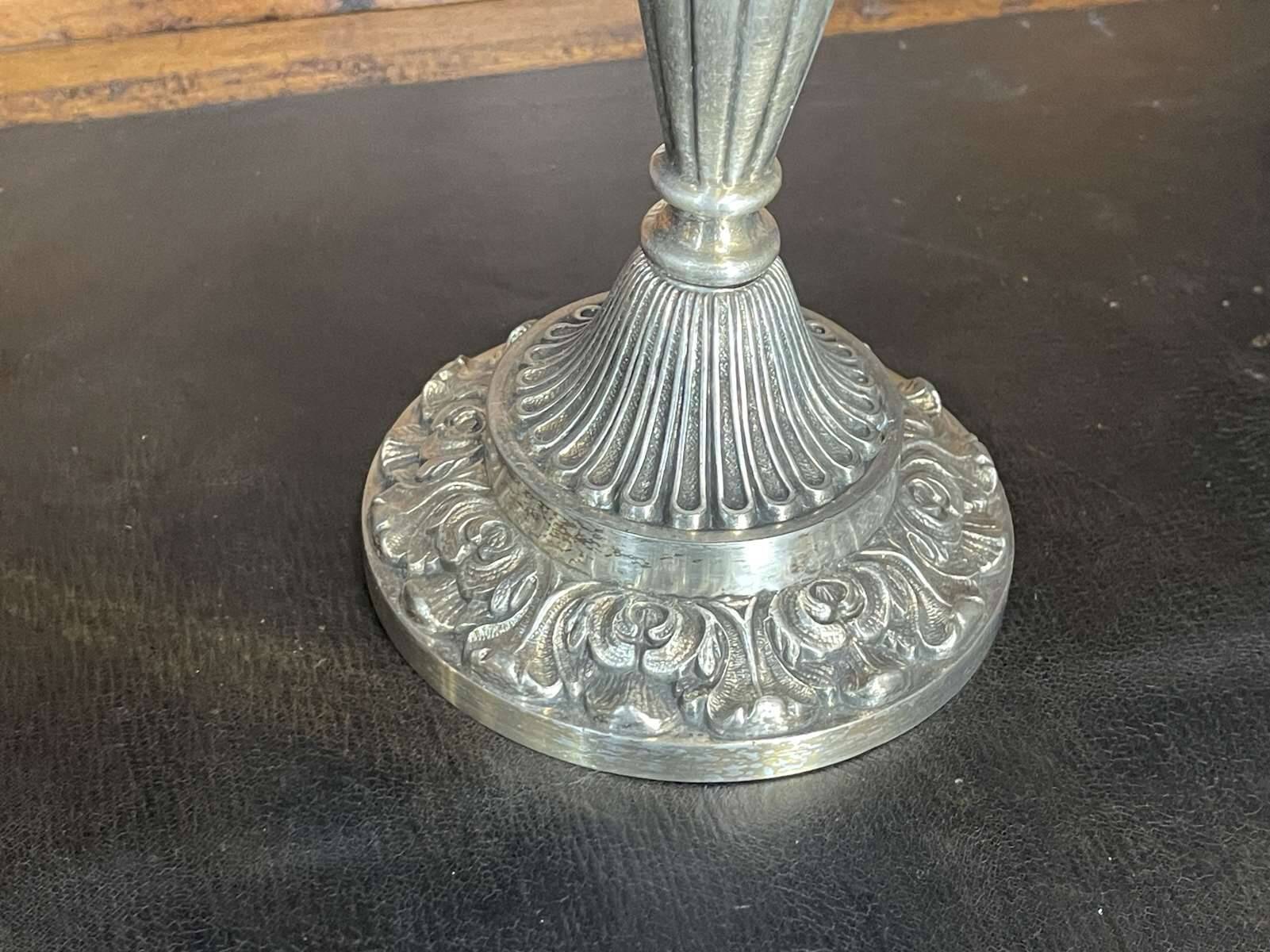 Pair of 1930s silver plated candlesticks