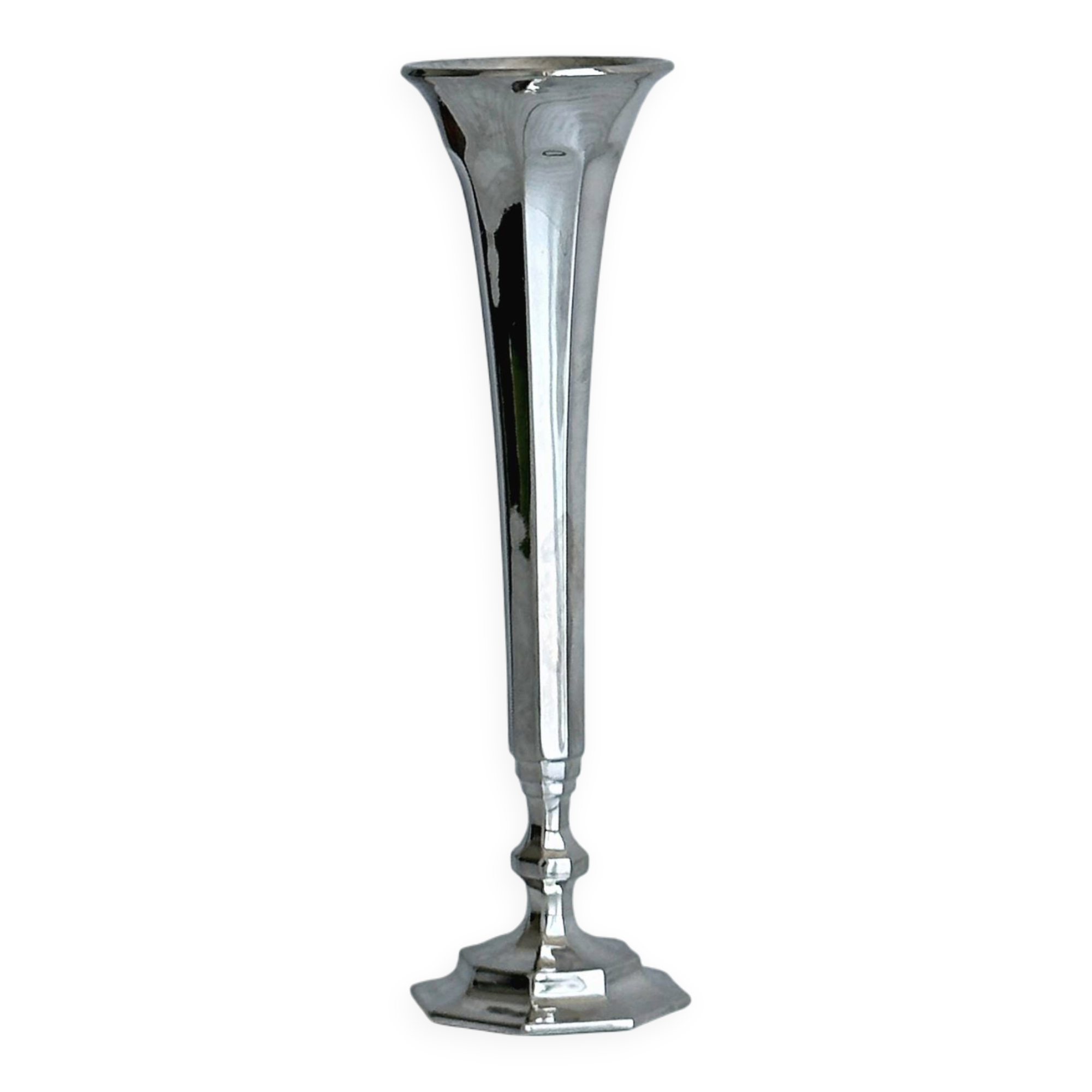 vase soliflore or candlestick in antique metal