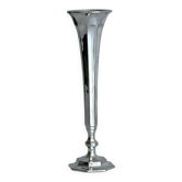 Vase soliflore, bougeoir en métal ancien