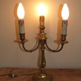 Louis XVI style lamp in bronze with 3 arms of light