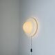 Sculptural Ufo Space Age Wall Lamp In Opal Glass, Italy 1970S