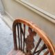 Pair of vintage Windsor chairs in solid elm