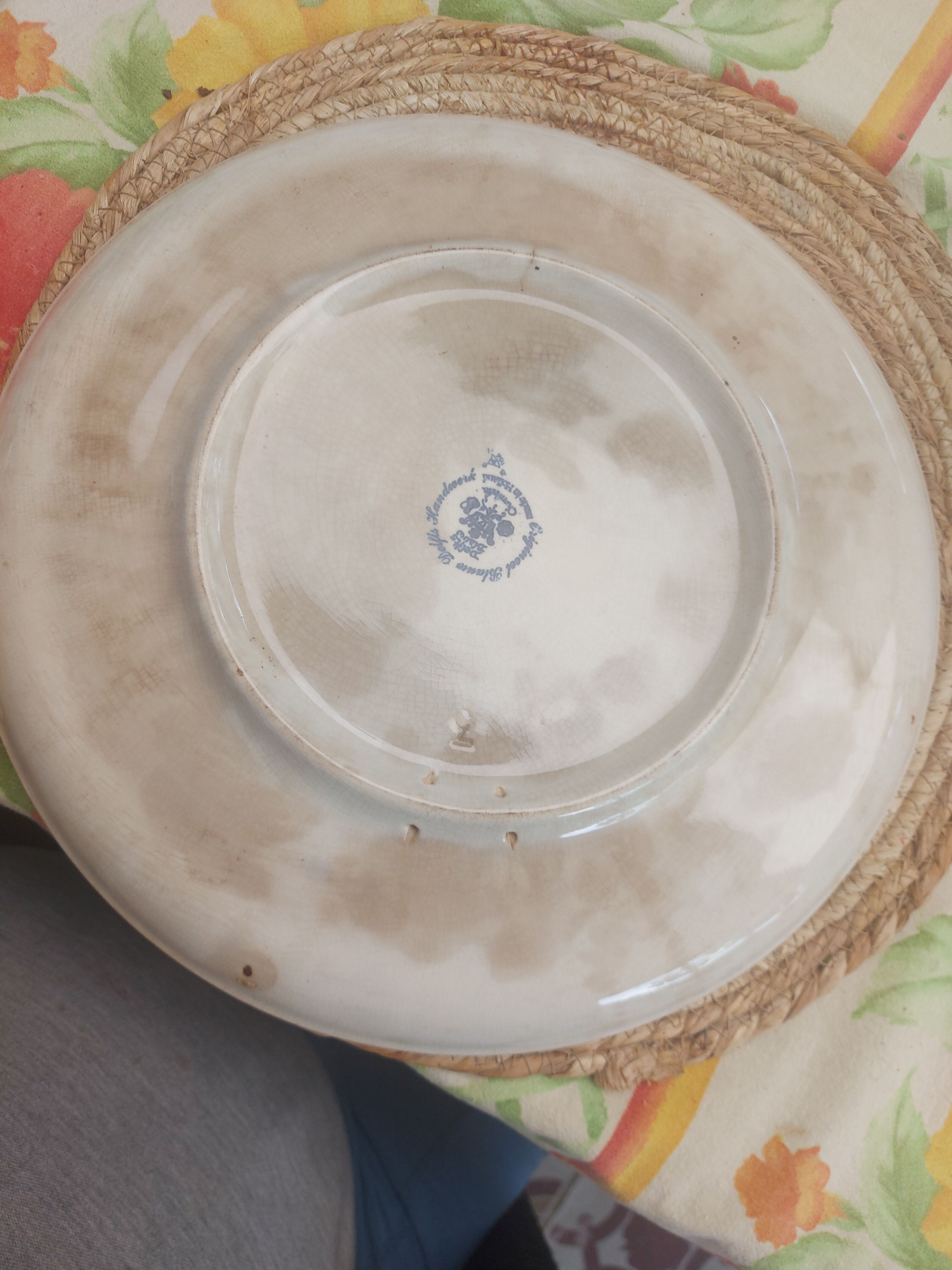 Plat decoratif vintage de Delf faience de Chemkefa