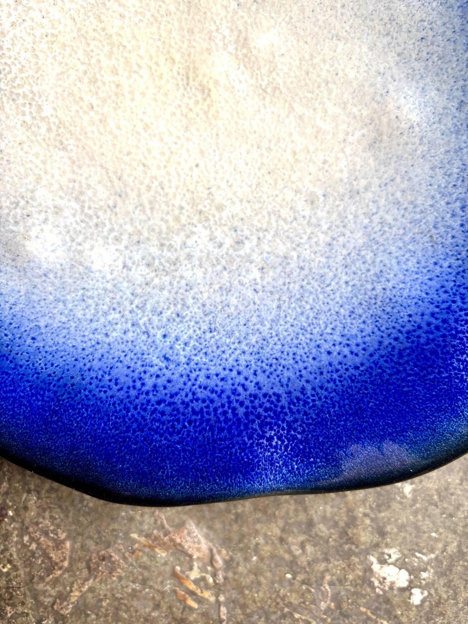 Flat plate in glazed ceramic by Poterie Pol Chambost