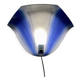 Blue glass wall lamp, Scandinavian design, 1950s.