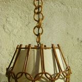 Vintage rattan pendant lamp