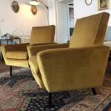2 Vintage Velvet Armchairs