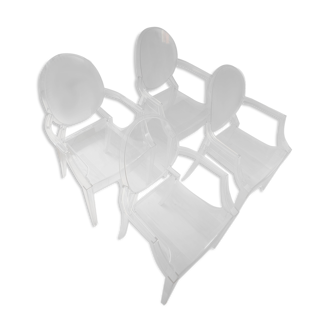 Set of 4 ghost chairs Kartell