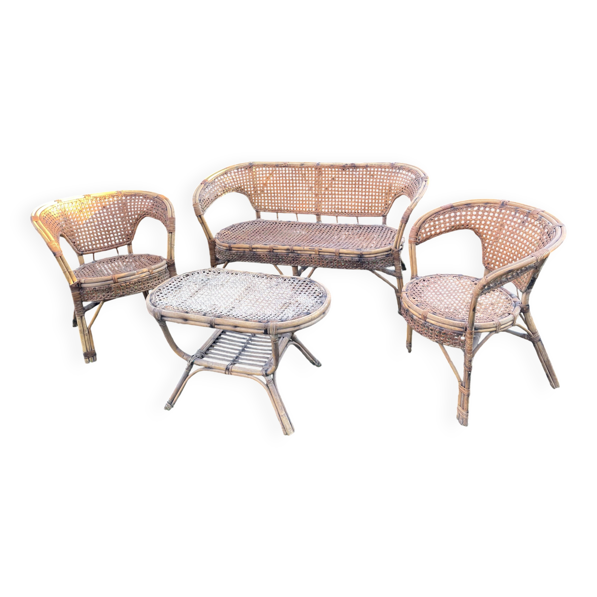 Rattan garden furniture