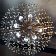Lustre en cristal italien vintage 8 lumières