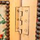 Antique 4-panel floral screen