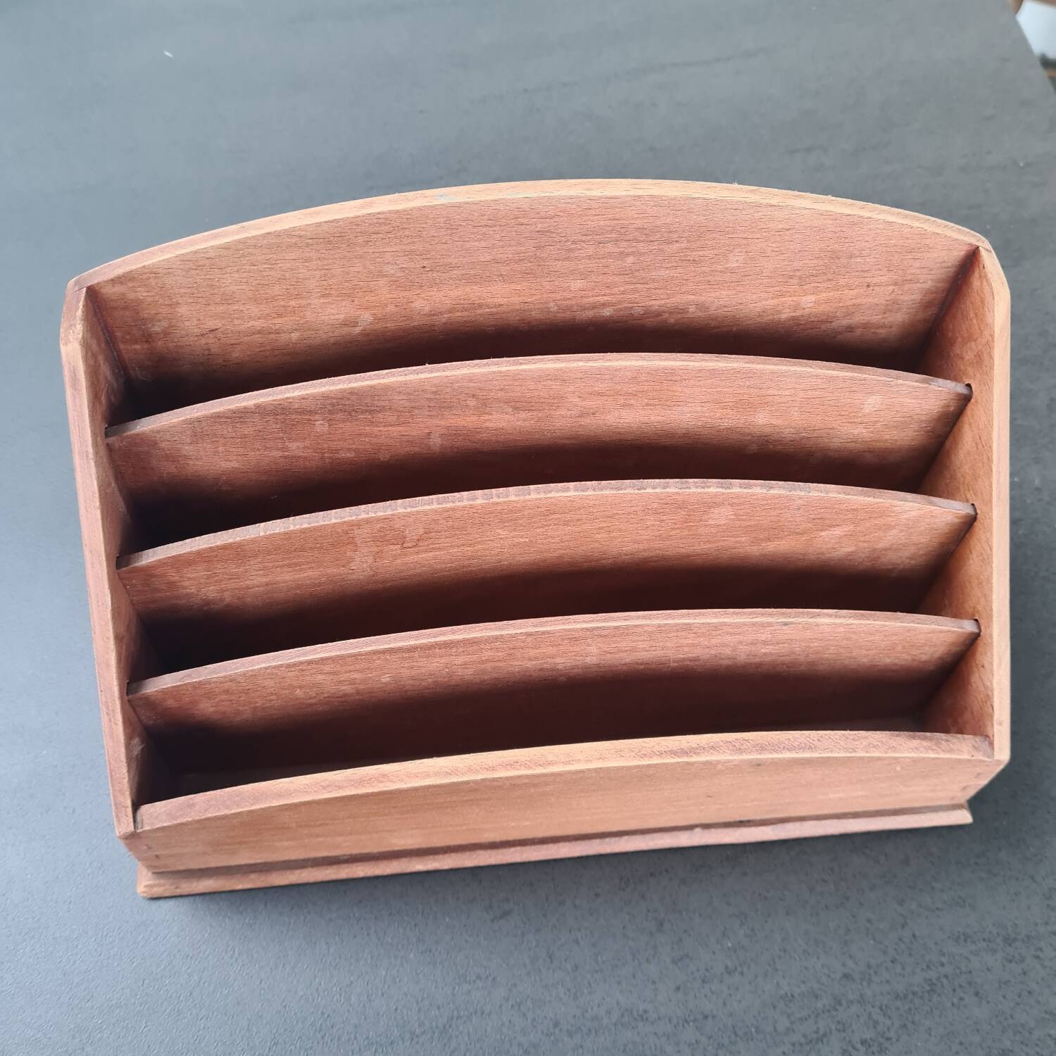 Wooden mail holder: vintage