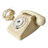 Téléphone fixe vintage Socotel S63 à cadran rotatif couleur crème