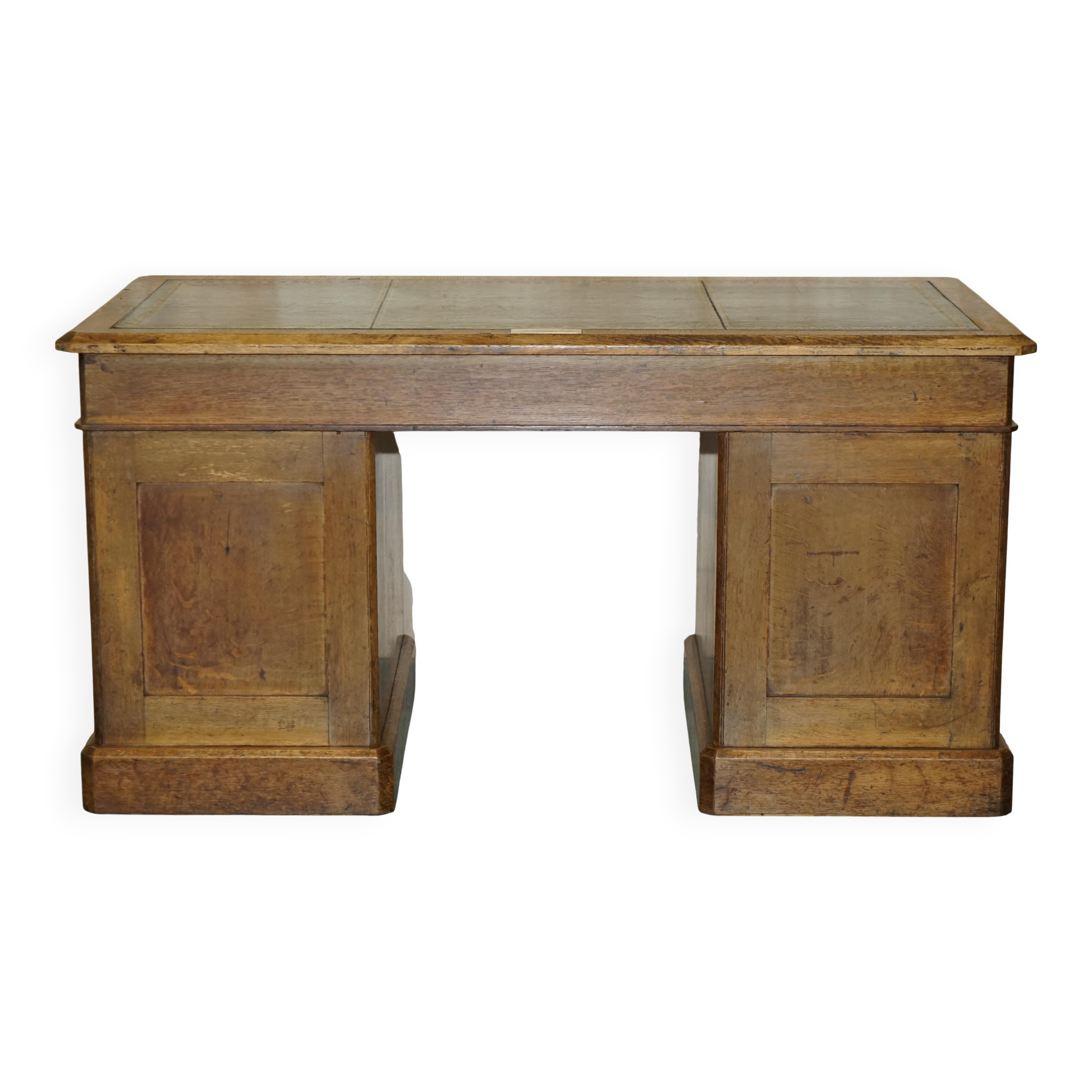 Victorian Oak Partner's Desk circa 1883