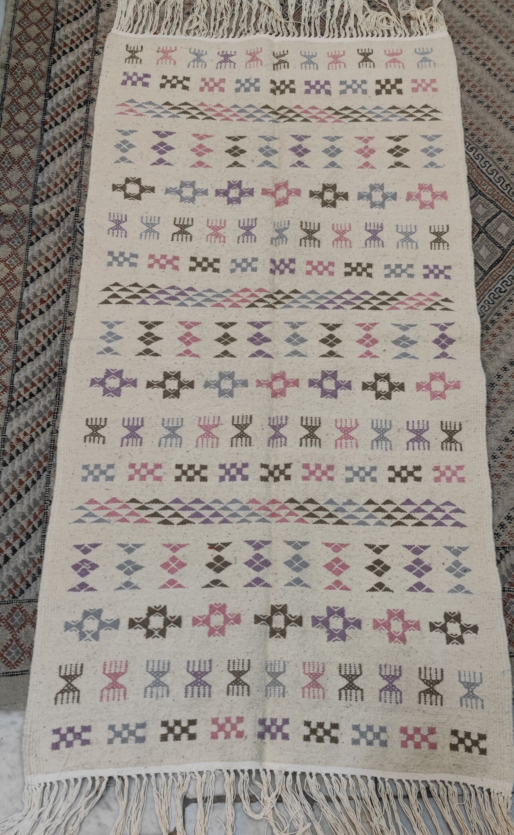 Berber carpet handmade in natural wool