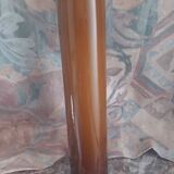 Vintage cylindrical vase in Empoli opaline – amber and brown gradient