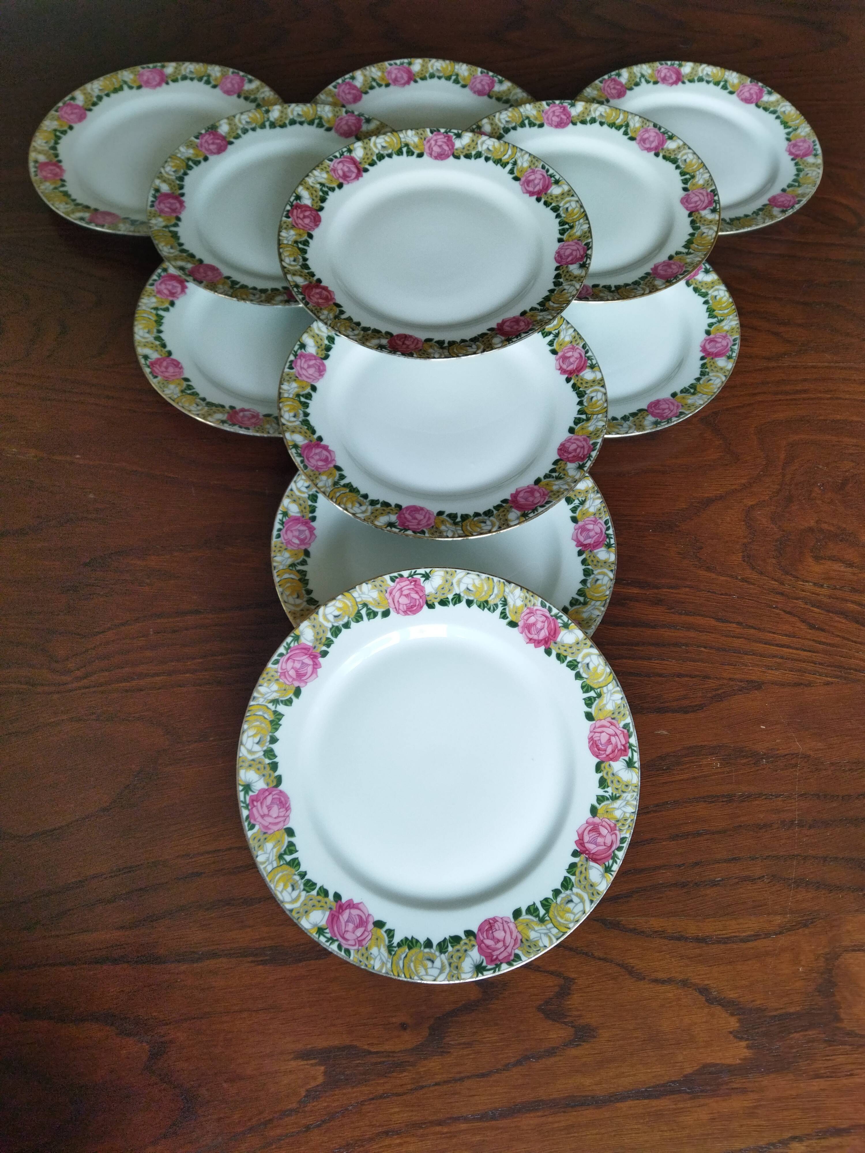 11 assiettes à dessert Raynaud vintage