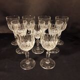 9 stemmed glasses