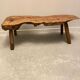 Raw wood coffee table