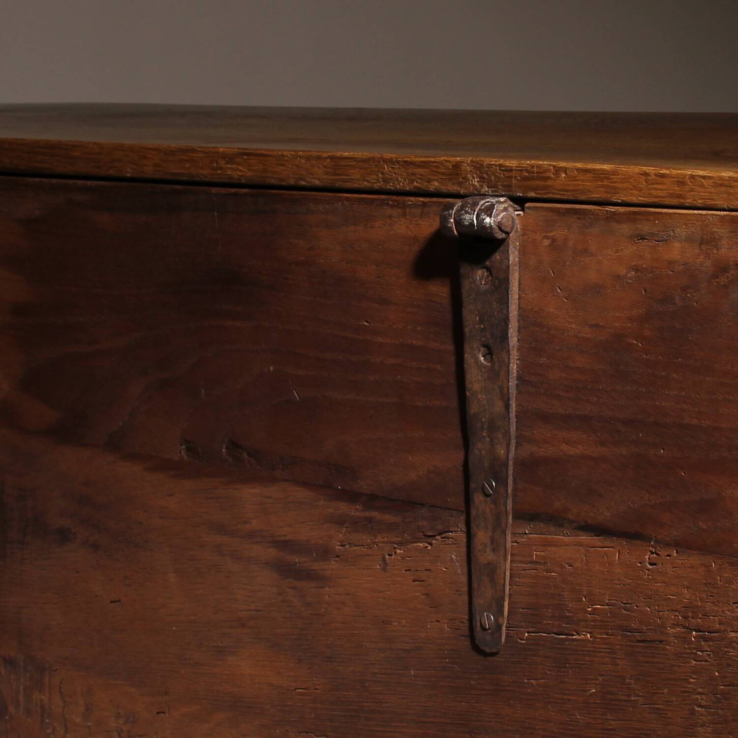 Handcrafted Solid Oak Chest with Rustic Carvings | Germany