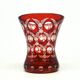 Verre Biedermeier, verre rouge, République tchèque, 19e siècle