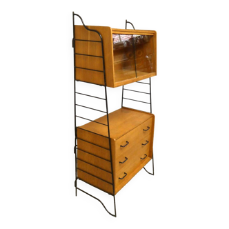 chest of drawers and modular display case, 1960