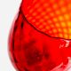 Red textured glass vase from the 60s-70s, Italy, Empoli