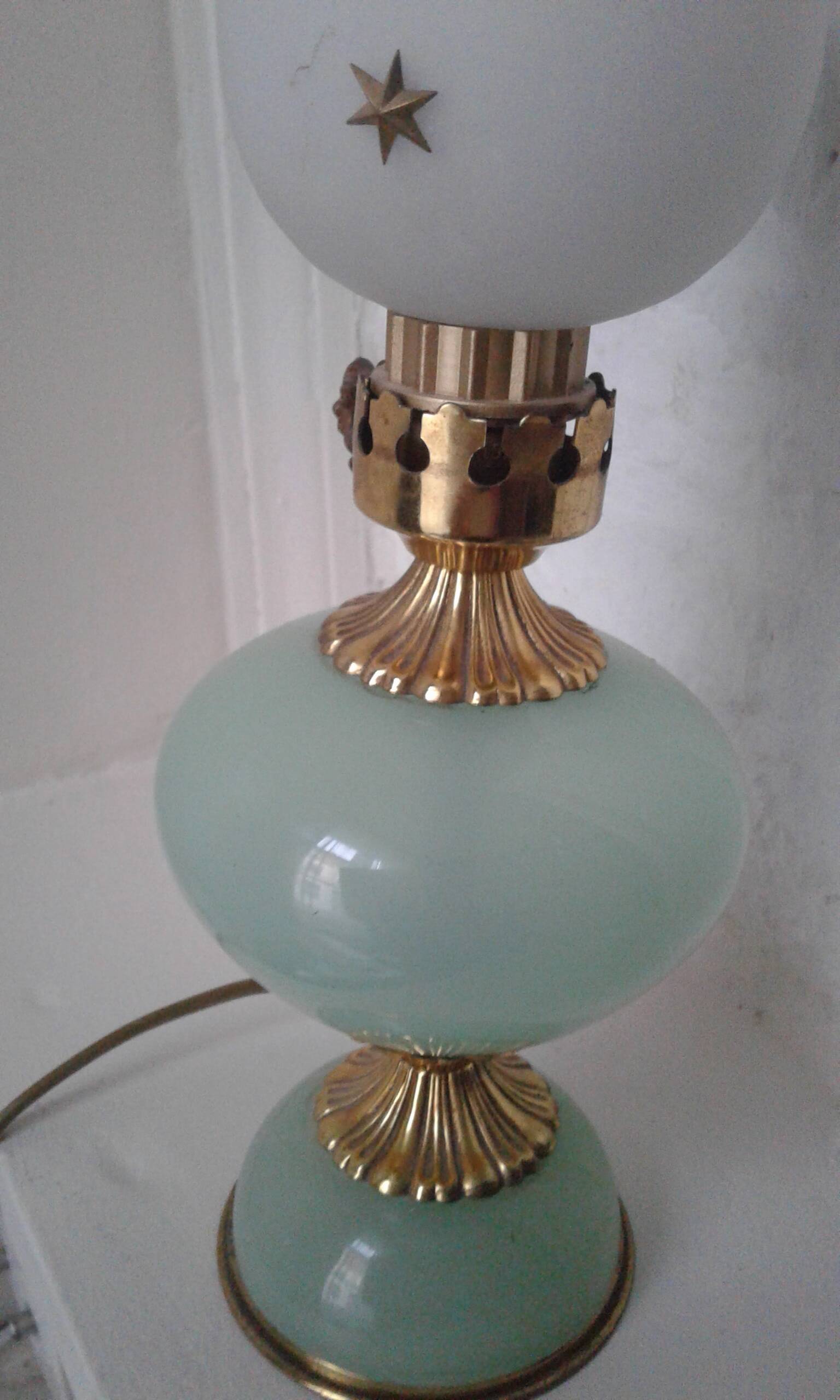 Opaline lamps.