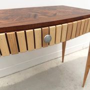 Art Deco console in different types of wood, France 1940