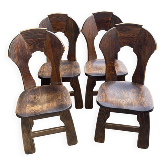 Chaises brutalistes vintage