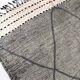 Moroccan Berber kilim Zanafi black and white 3.10x1.80m
