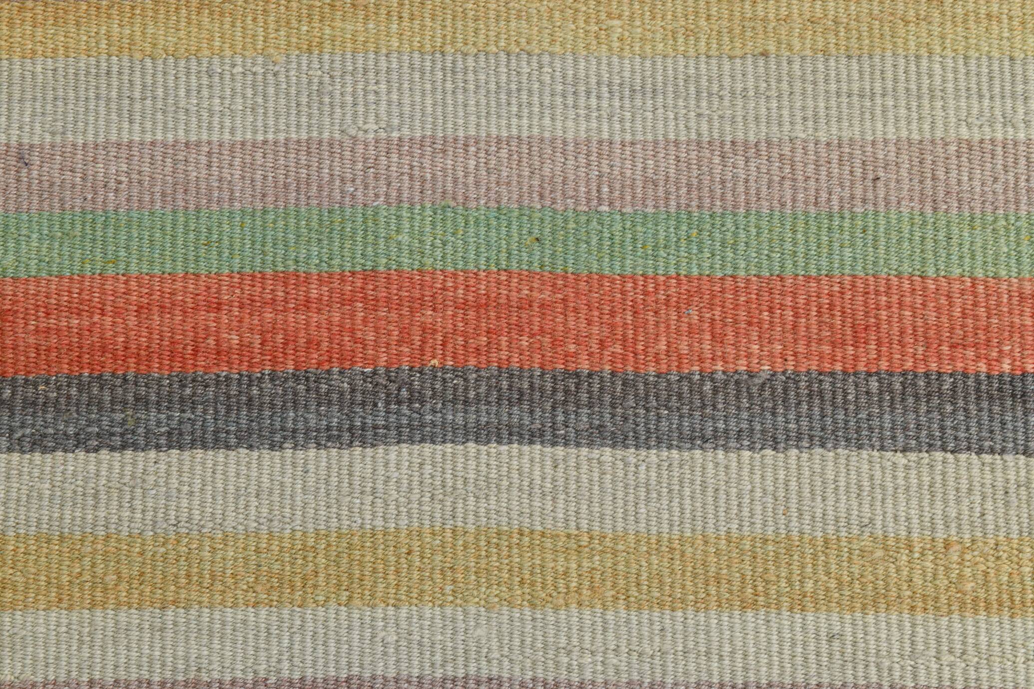 Turkish Soft Pastel Handmade Wool Kilim Rug, 167x298Cm